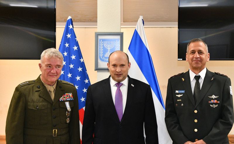 Gen. McKenzie is wearing the Chief of Staff medal of Appreciation