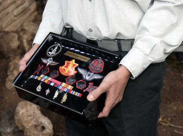 Medals displayed during funerals